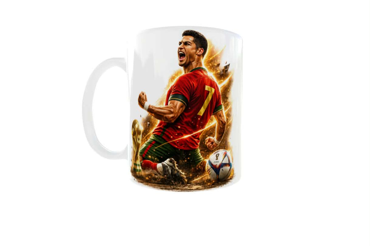 Cristiano Ronaldo 11oz Ceramic Mug – Design 3 | Football Fan Gift